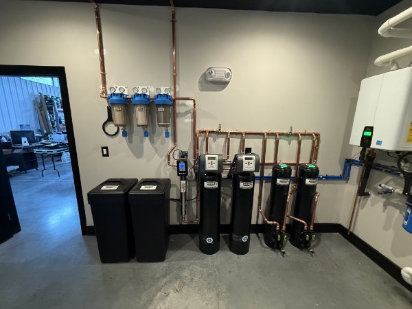 Whole house water filtration and treatment system installed by NuFlow Mechanical